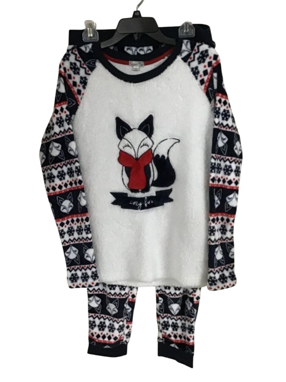 Cozy Fox Womens Large Winter Velour Pajama Set